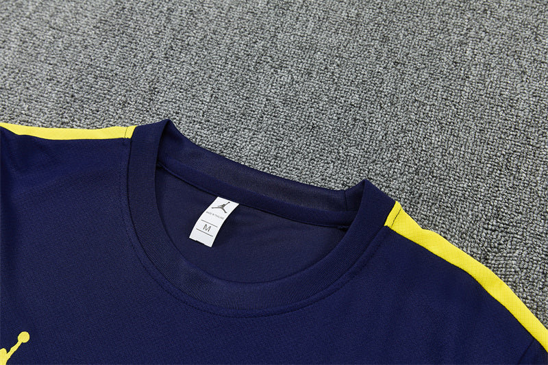 Brazil x Jordan Dark Blue/Yellow Shorts Training Set