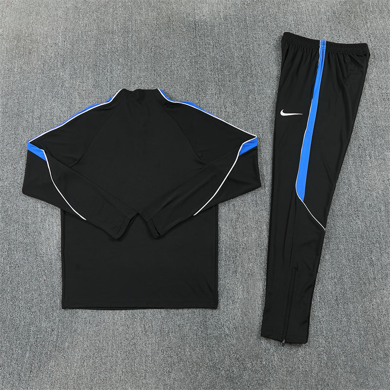 Atletico Madrid Black And Blue 1/4 Zip Tracksuit
