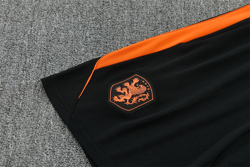 Netherlands Orange/Black Shorts Training Set
