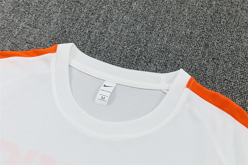 Netherlands White/Orange/Black Shorts Training Set