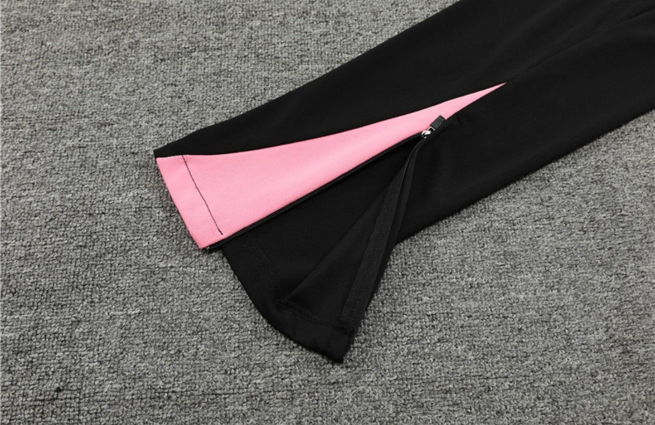 24/25 PSG Grey, Pink And Black 1/4 Zip Tracksuit