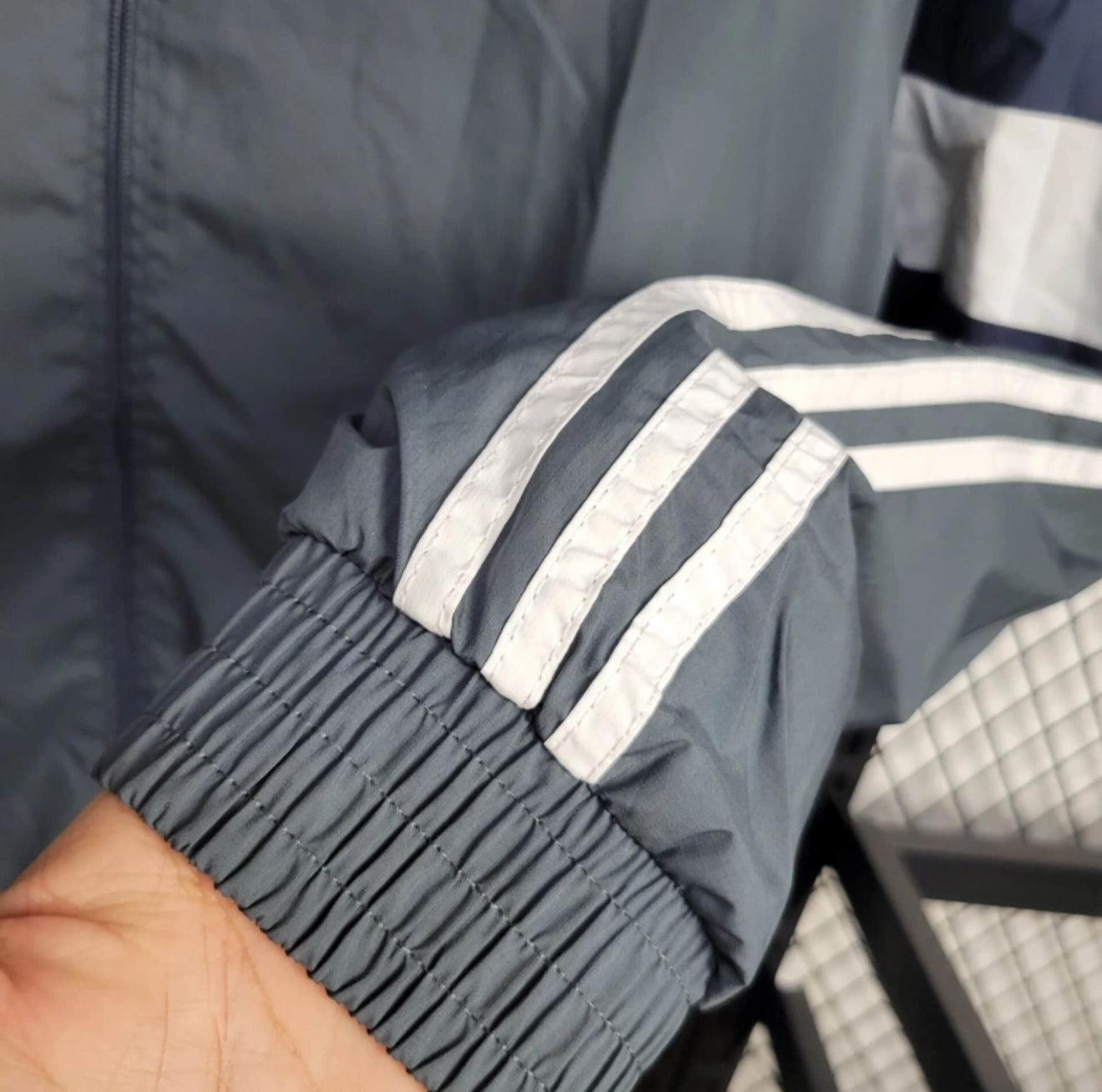 Real Madrid Grey/White Windbreaker