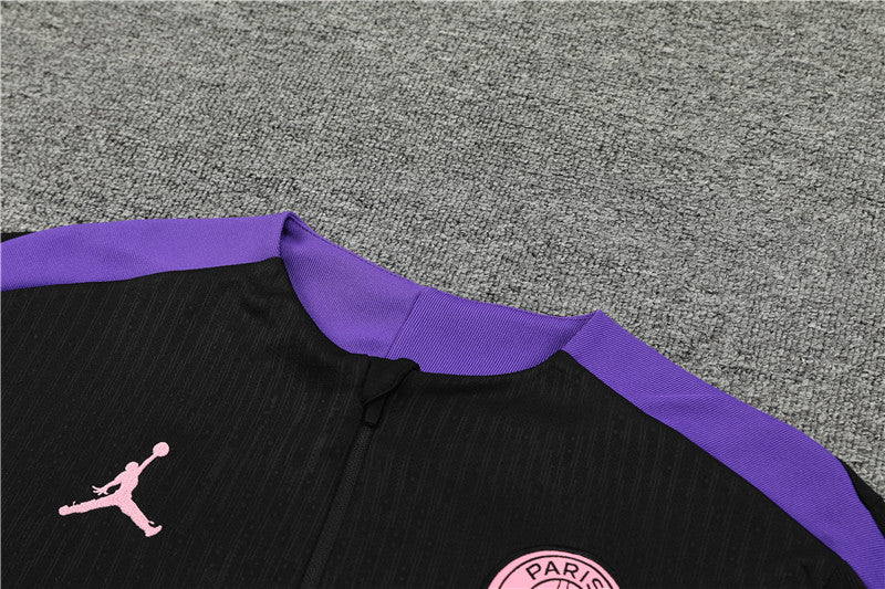 24/25 Jordan x PSG Black And Purple 1/4 Zip Tracksuit