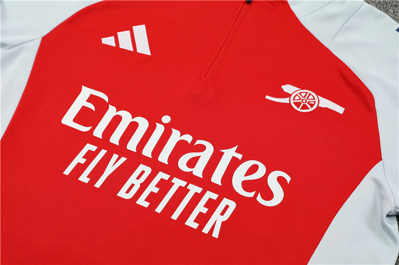 24/25 Arsenal FC Red, White And Blue 1/4 Zip Tracksuit