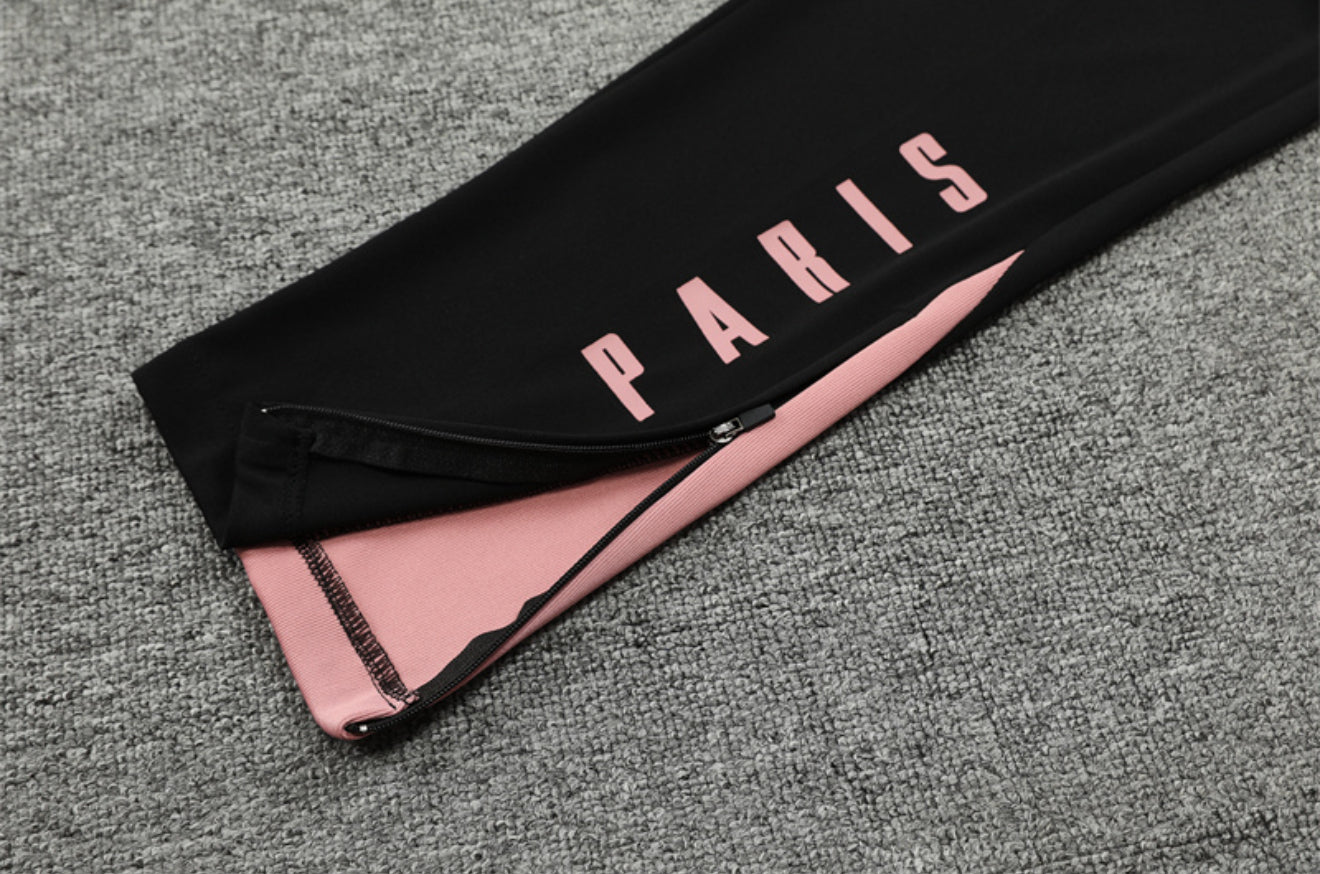 24/25 Jordan x PSG White And Salmon Pink 1/4 Zip Tracksuit