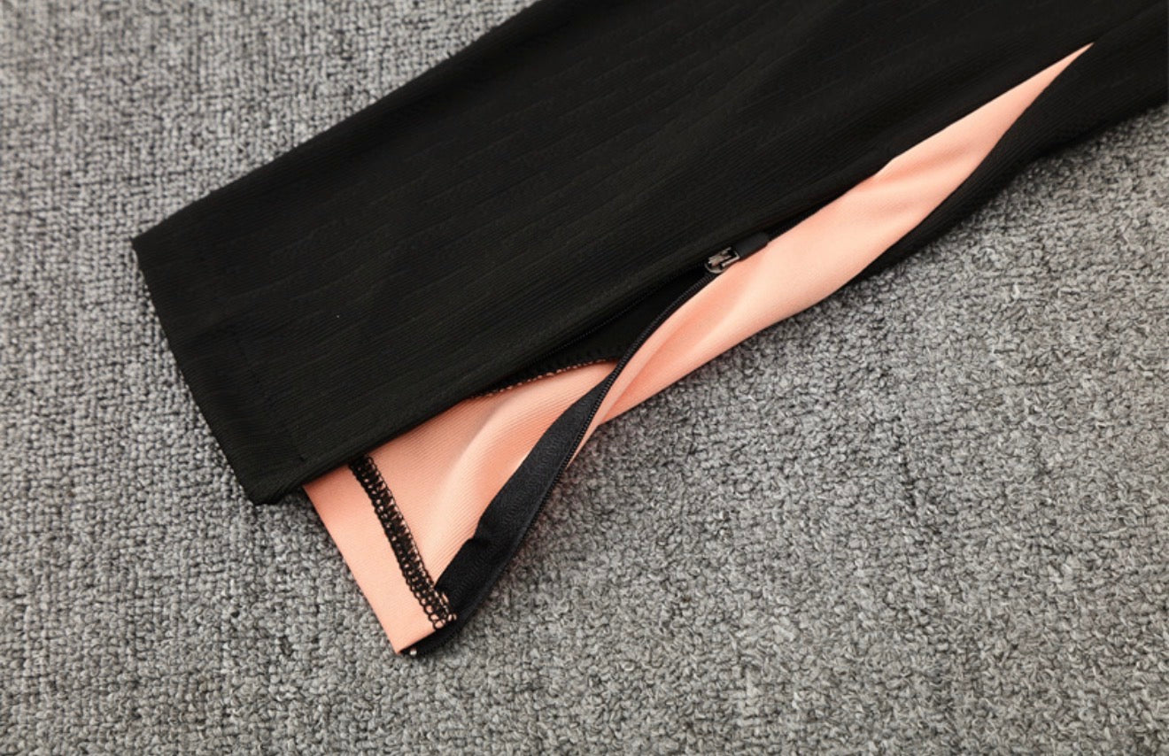 2025 France Black 1/4 Zip Tracksuit