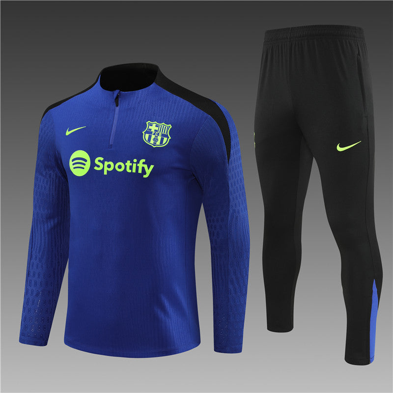 24/25 FC Barcelona Blue And Black 1/4 Zip Tracksuit