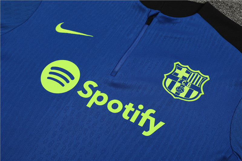 24/25 FC Barcelona Blue And Black 1/4 Zip Tracksuit