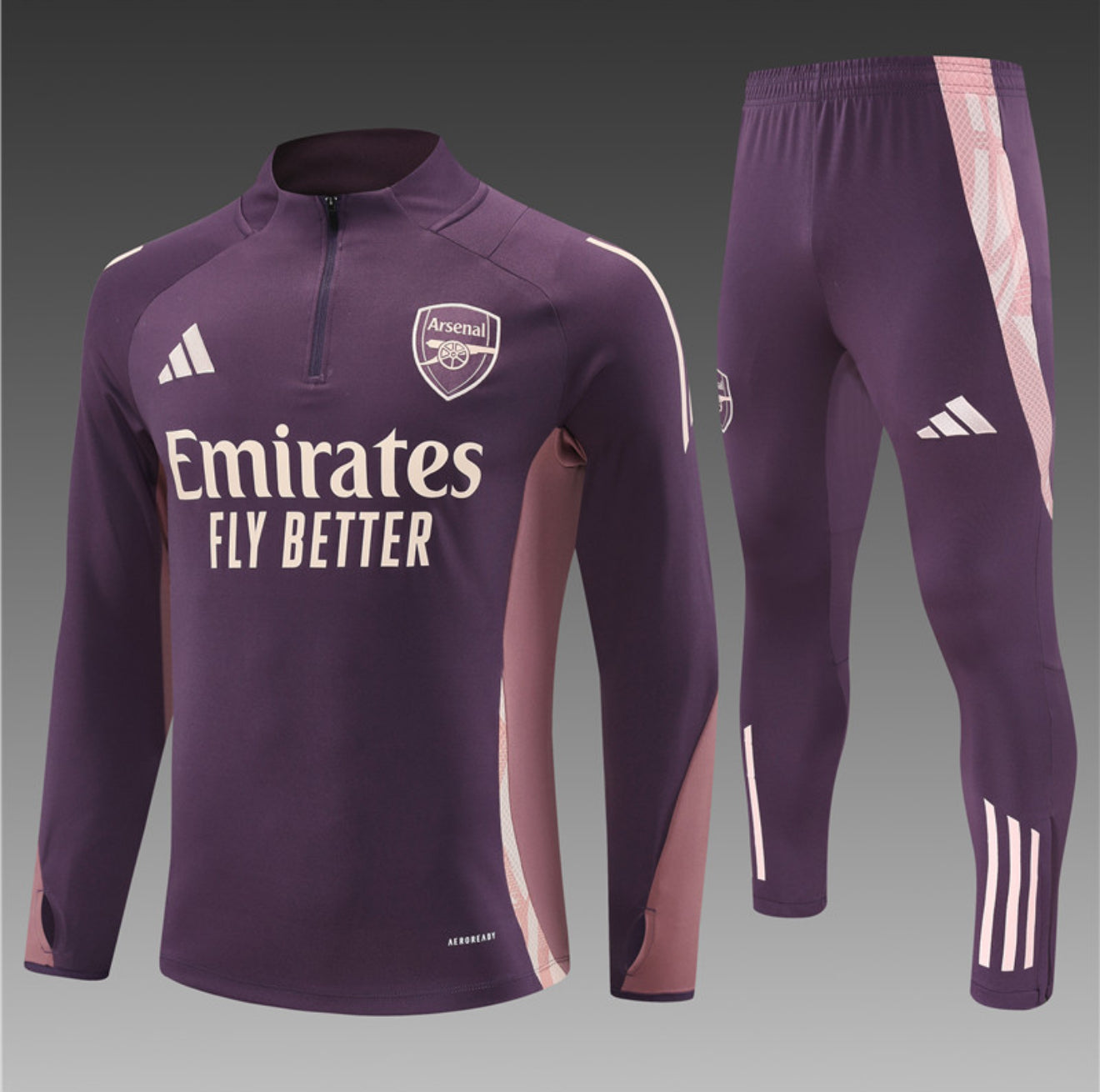 24/25 Arsenal FC Purple 1/4 Zip Tracksuit