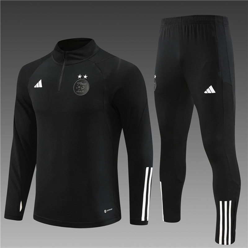2024 Algeria Black 1/4 Zip Tracksuit