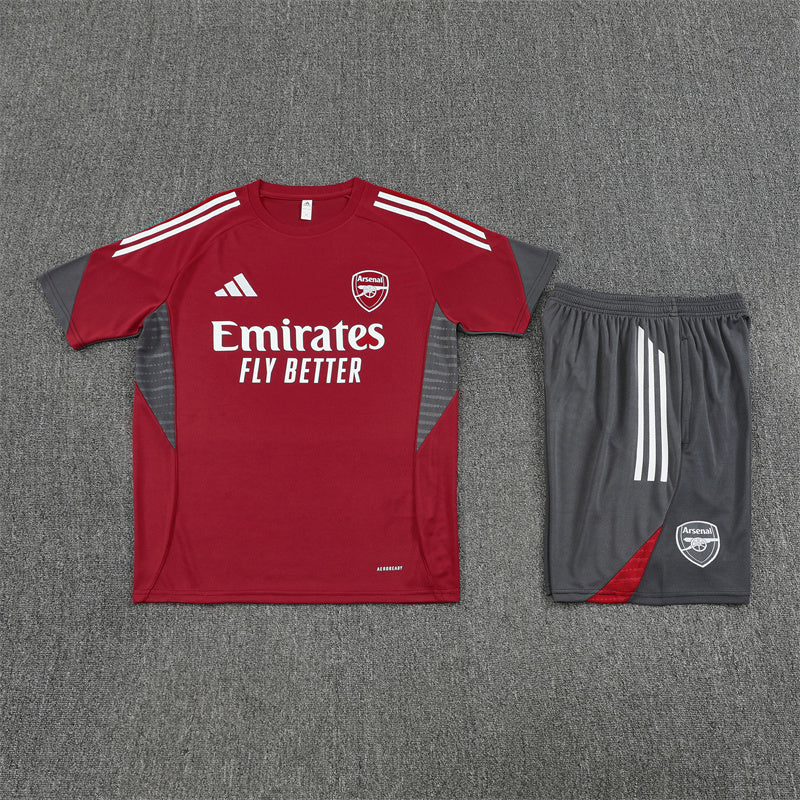 25/26 Arsenal FC Red/Grey Shorts Training Set