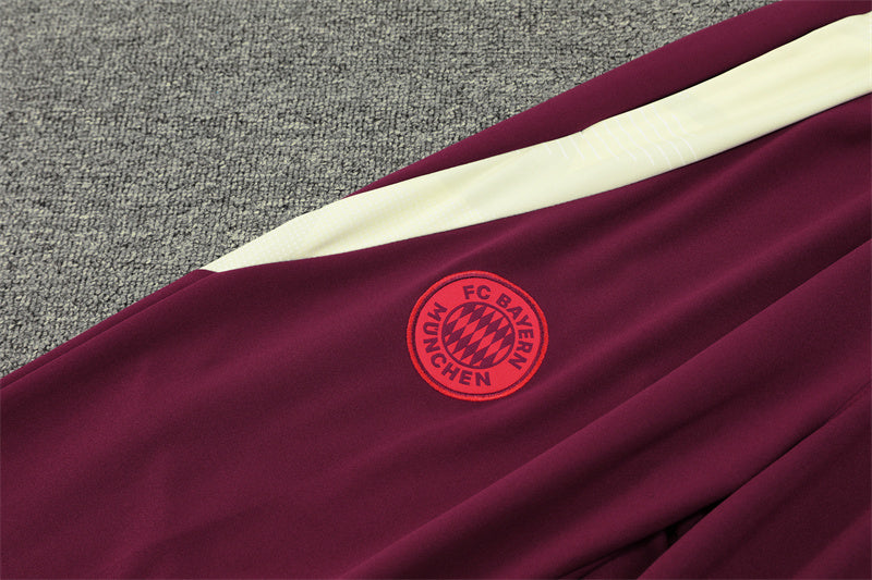 24/25 FC Bayern Munich Red And Cream 1/4 Zip Tracksuit