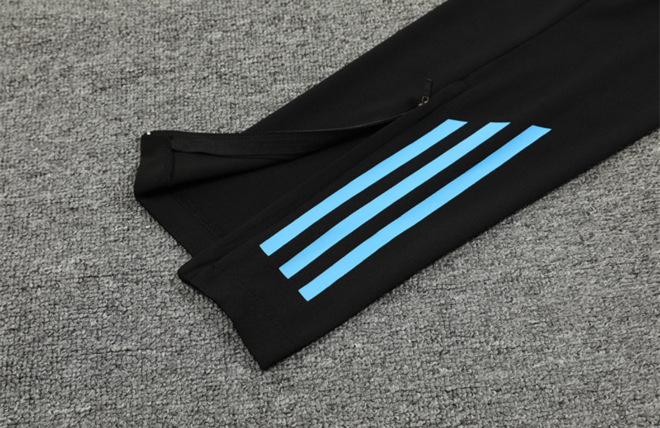 2025 Argentina White And Black 1/4 Zip Tracksuit