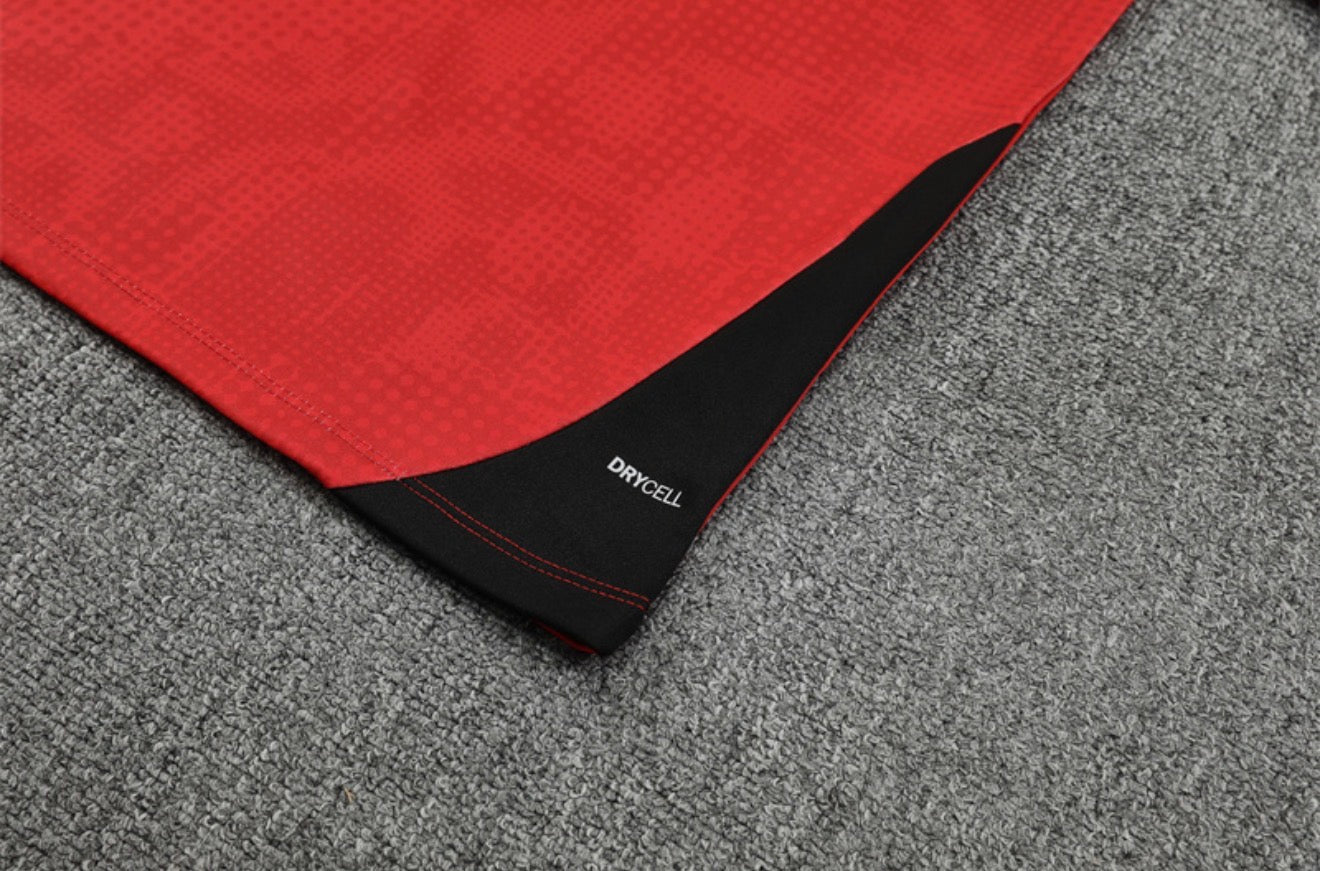 25/26 AC Milan Red/Black 1/4 Zip Tracksuit