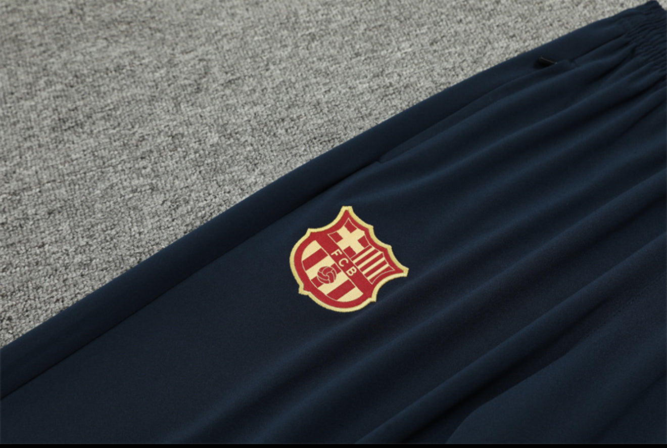 24/25 FC Barcelona Blue And Gold 1/4 Zip Tracksuit