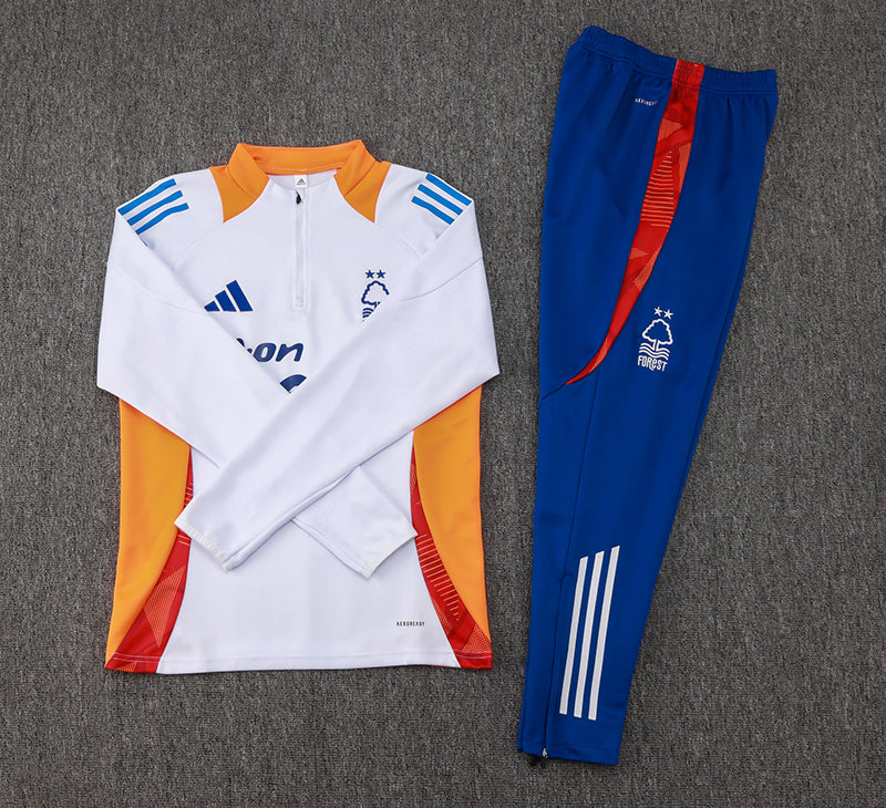 24/25 Nottingham Forest White And Blue 1/4 Zip Tracksuit