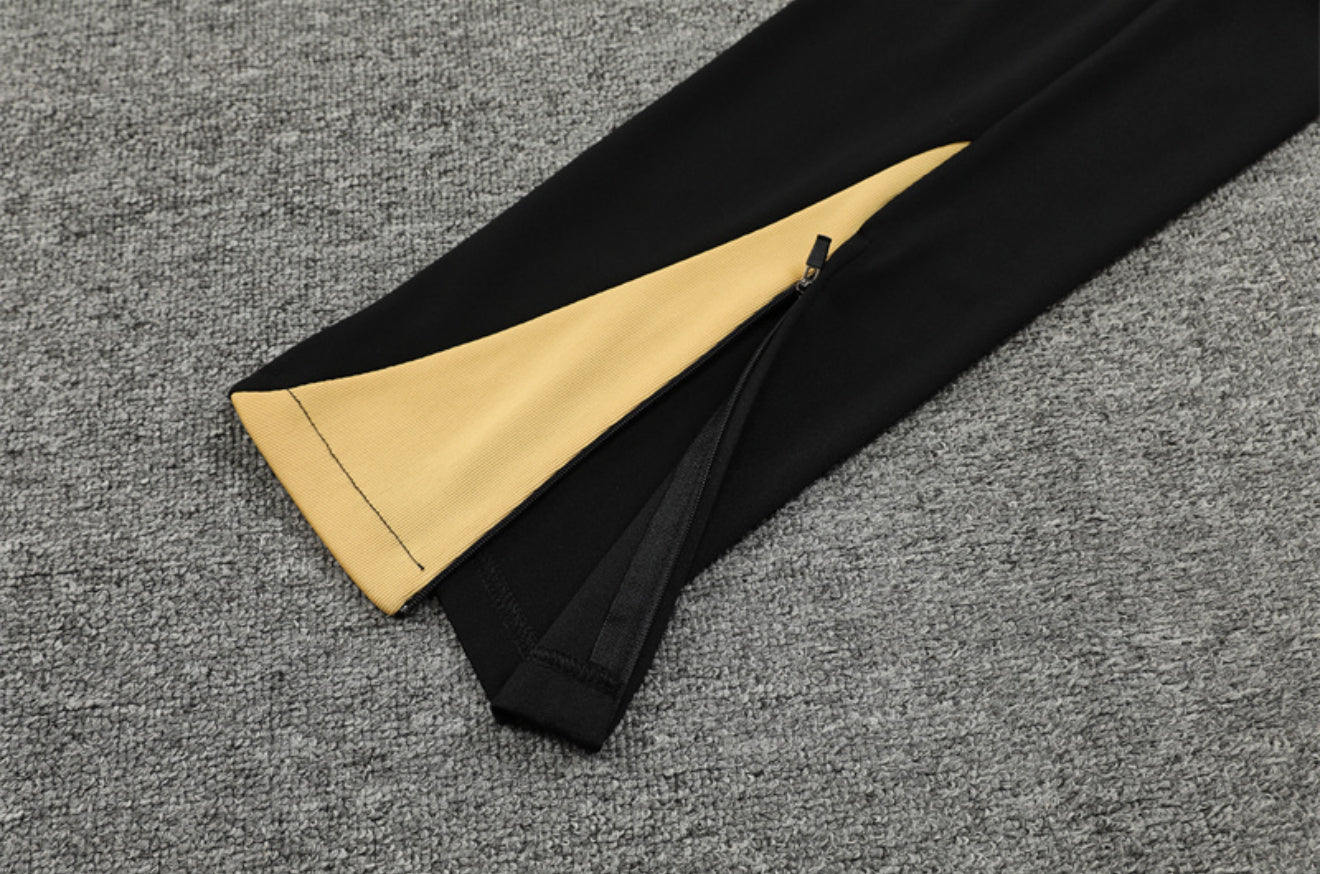 24/25 FC Barcelona Black And Gold 1/4 Zip Tracksuit
