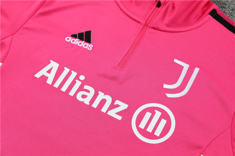 22/23 Juventus Pink And Black 1/4 Zip Tracksuit