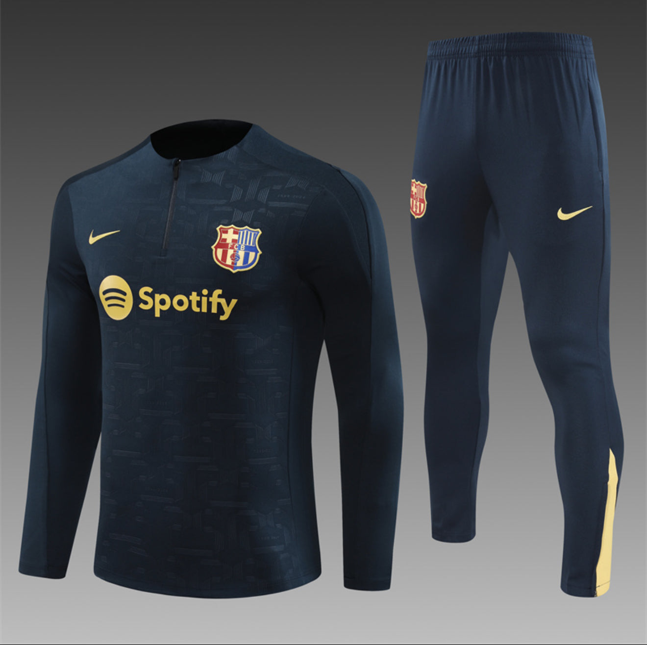 24/25 FC Barcelona Blue And Gold 1/4 Zip Tracksuit