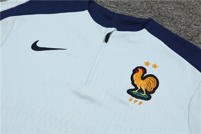 2025 France Light Blue 1/4 Zip Tracksuit