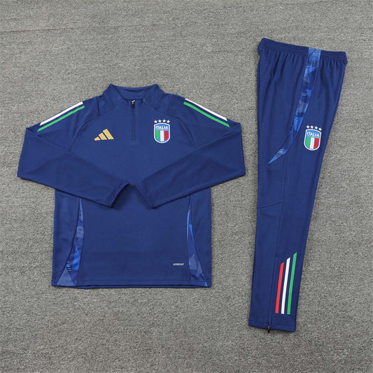 2025 Italy Blue 1/4 Zip Tracksuit