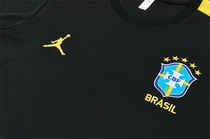 Brazil x Jordan Black/Yellow Shorts Training Set
