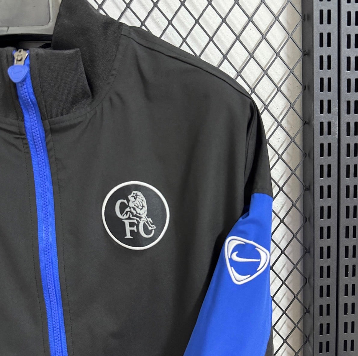 Chelsea Fc Black And Blue Windbreaker