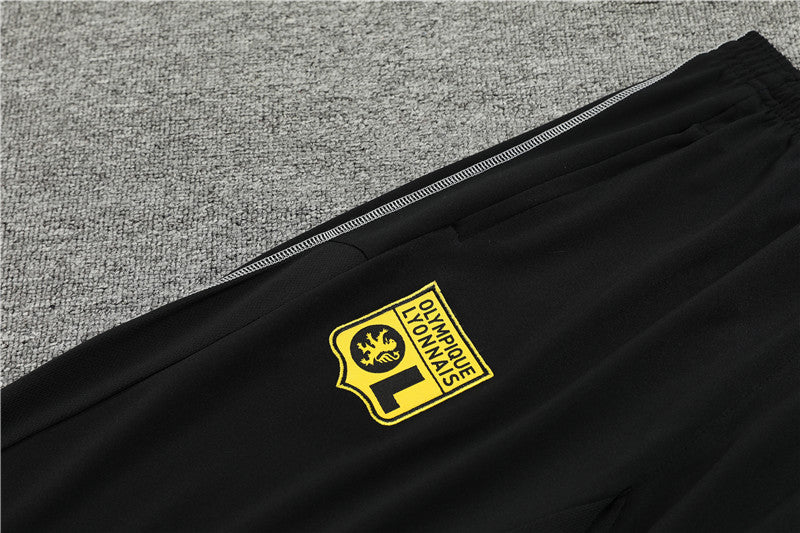 23/24 Olympic Lyon Black 1/4 Zip Tracksuit