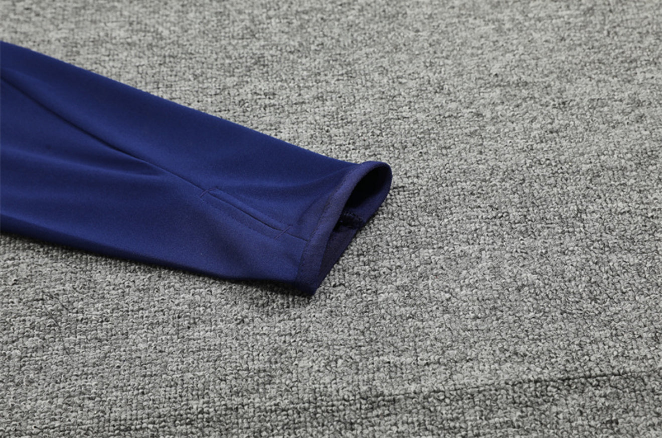 24/25 Al Nassr Blue 1/4 Zip Training Tracksuit