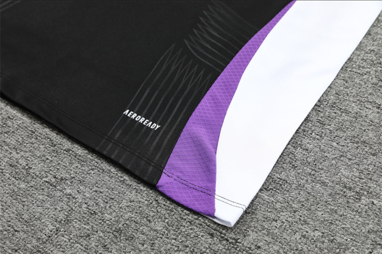 24/25 Real Madrid Black And Purple Tracksuit