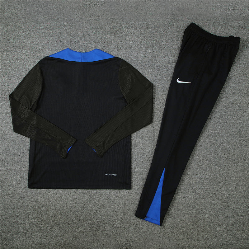 24/25 Inter Milan Black And Blue 1/4 Zip Tracksuit