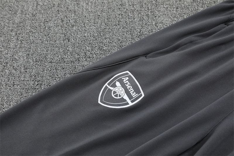 25/26 Arsenal FC Burgundy And Grey 1/4 Zip Tracksuit