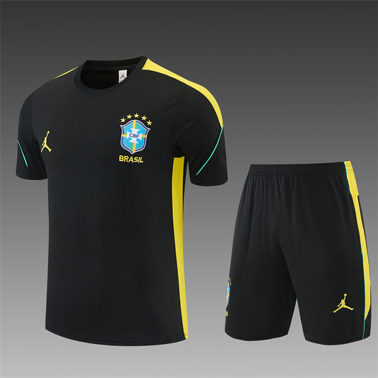 Brazil x Jordan Black/Yellow Shorts Training Set