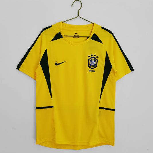 2002 Brazil Retro Home Jersey