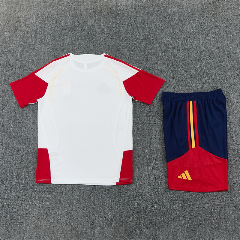 Spain White/Red Shorts Training Set