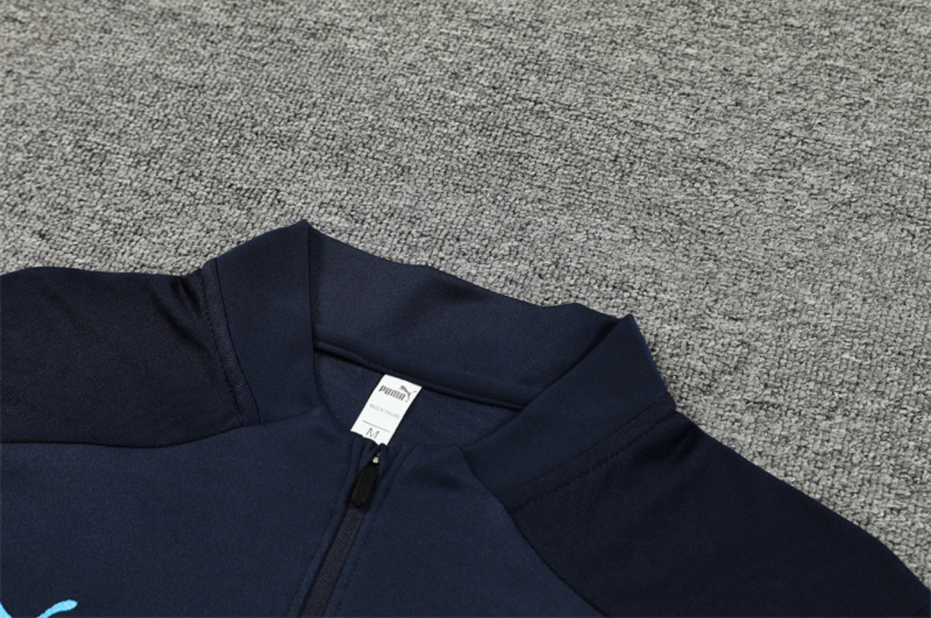 24/25 Marseille Dark Blue 1/4 Zip Tracksuit
