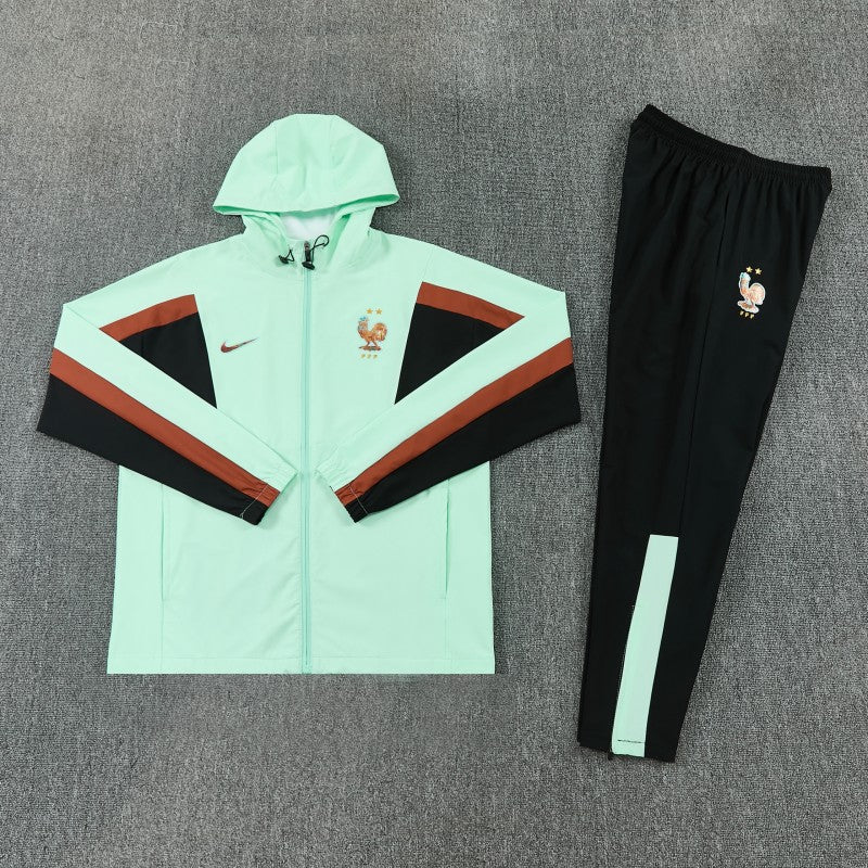 France Mint, Black And Brown Tracksuit