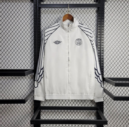 PSG x Air Jordan White/Blue Windbreaker