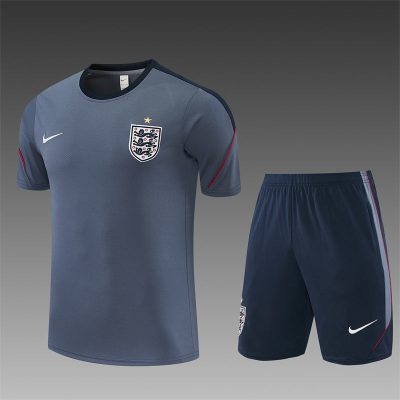 England Grey/Blue Shorts Training Set