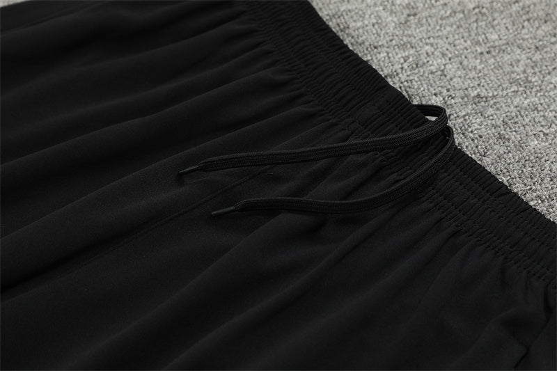 2025 France Black And Blue 1/4 Zip Tracksuit