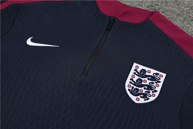 2025 England Dark Blue 1/4 Zip Tracksuit
