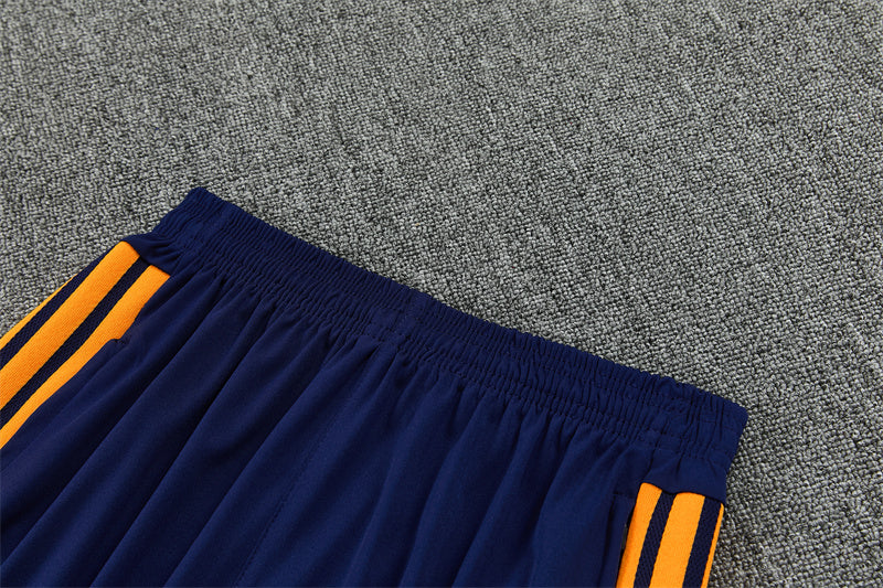 26/27 Real Madrid Navy And Orange 1/4 Zip Tracksuit
