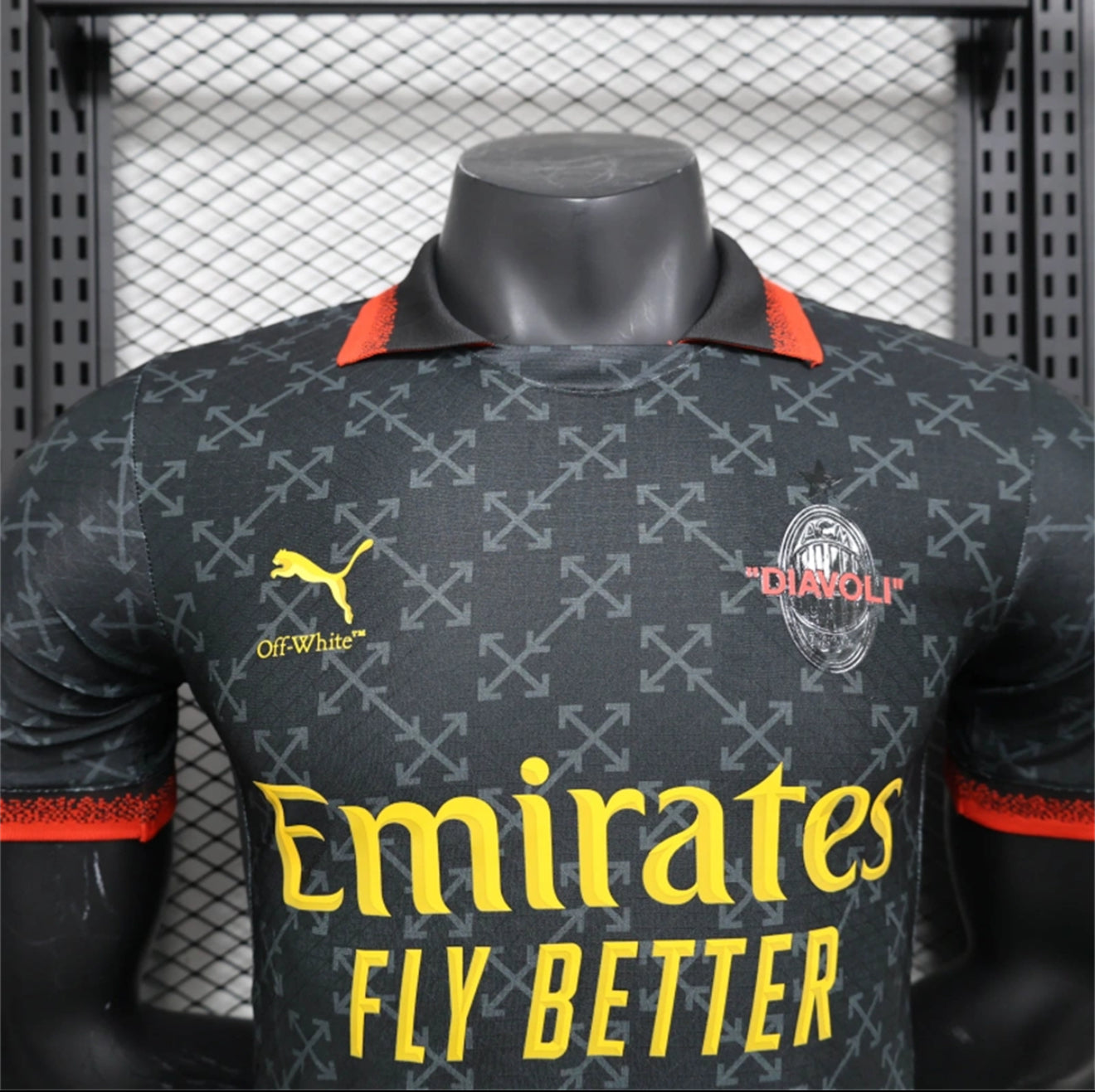 AC Milan x Off-White Black Jersey (Players Version)