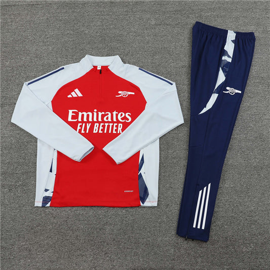 24/25 Arsenal FC Red, White And Blue 1/4 Zip Tracksuit