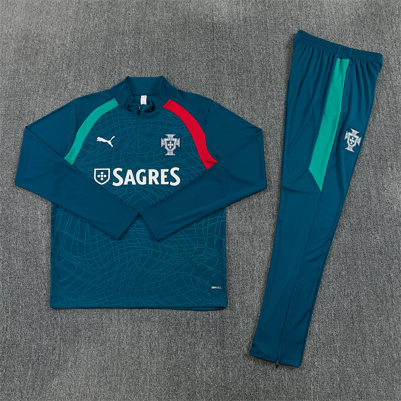 2026 Portugal Green 1/4 Zip Tracksuit