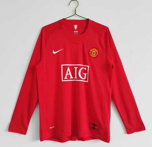 07/08 Manchester United Retro Home Jersey (Long Sleeve)