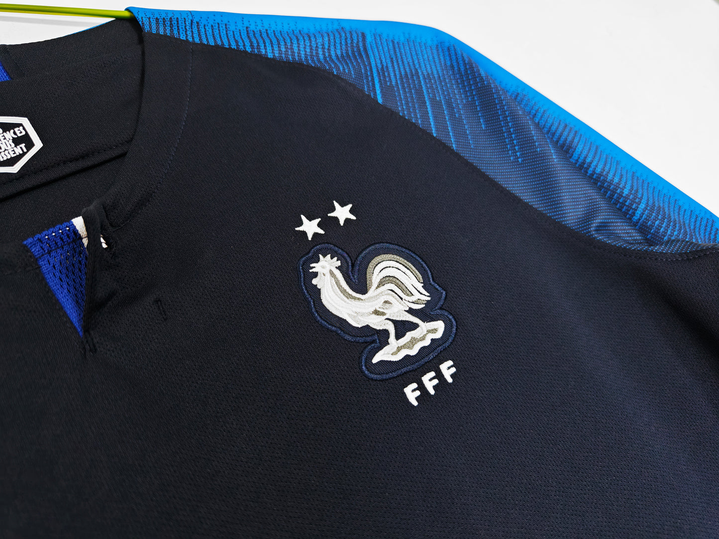 2018 France Retro Home Jersey (Long Sleeve)
