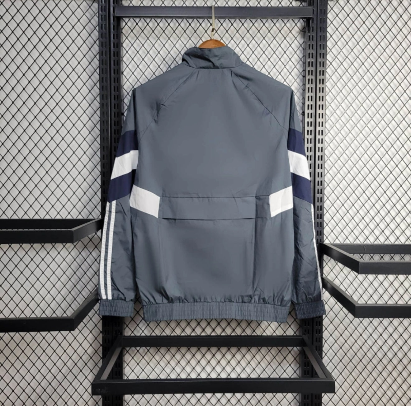 Real Madrid Grey/White Windbreaker