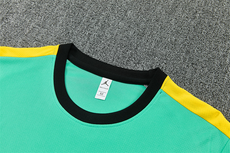 Brazil x Jordan Green/Yellow/Black Shorts Training Set