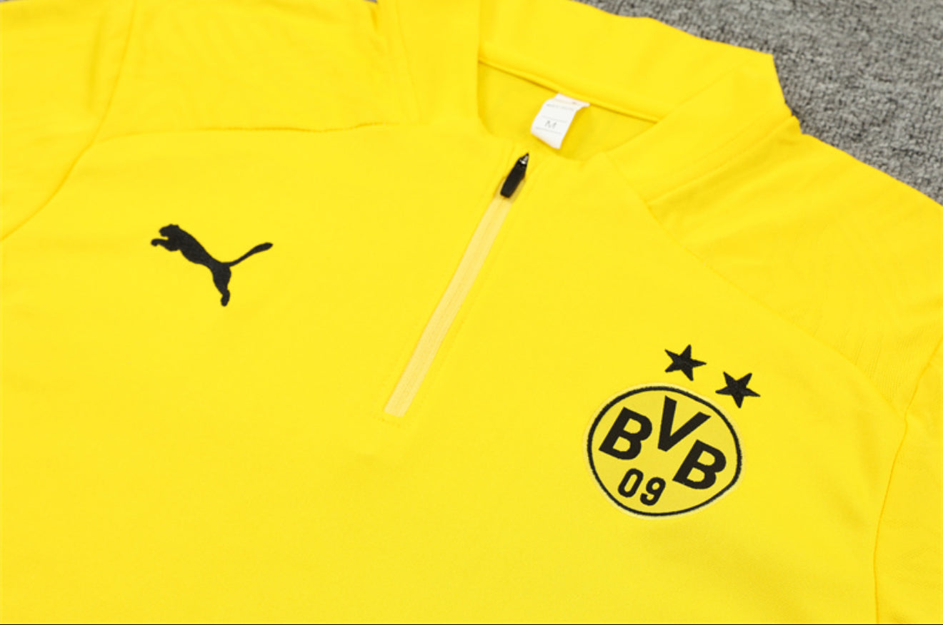 24/24 Borussia Dortmund Black And Yellow 1/4 Zip Tracksuit
